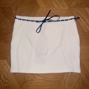 White Fox Some You Win Mini Skirt White